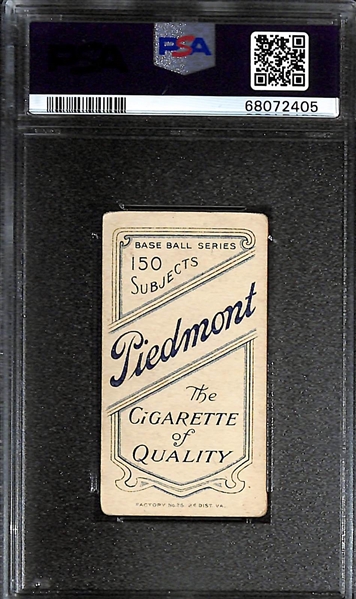 1909-11 T206 Ty Cobb (HOF - Piedmont 150 Back) Green Portrait - Graded PSA 2