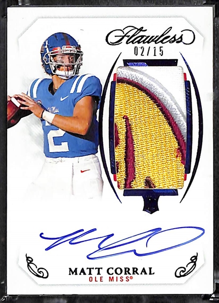 2022 Mostly NFL Flawless w. Matt Corral Auto Patch #d 2/15, Deion Sanders Sapphire #d /20 and More!