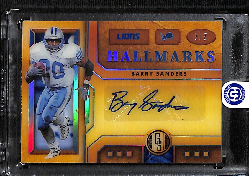 2021 Panini Gold Standard Hallmarks Barry Sanders #5/5 Autograph Card