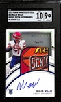 2022 Panini Immaculate Collection Malik Willis Rookie Patch Autograph Platinum Card #1/1 SGC 9 w. Auto Grade 10