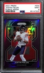 2021 Prizm Justin Fields Purple Prizm #109/125 PSA 9