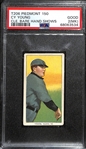 1909-11 T206 Cy Young (HOF - Piedmont 150 Back) Bare Hand Shows - Graded PSA 2(MK)