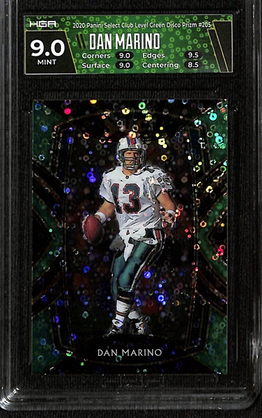 Lot of (4) Graded Football Cards w. 2 Autographs - Dan Marino #5/5, Larry Fitzgerald #/25, & Kyler Murray x2