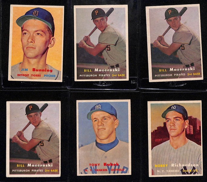 Lot of (12) 1957 and 1958 Topps Baseball Cards w. Jim Bunning RC and More! 