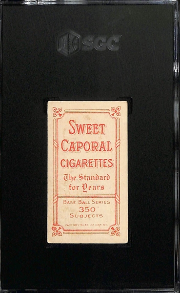 1909-11 T206 Miller Huggins (HOF - Sweet Caporal 350 Back) Graded SGC 5 (EX)