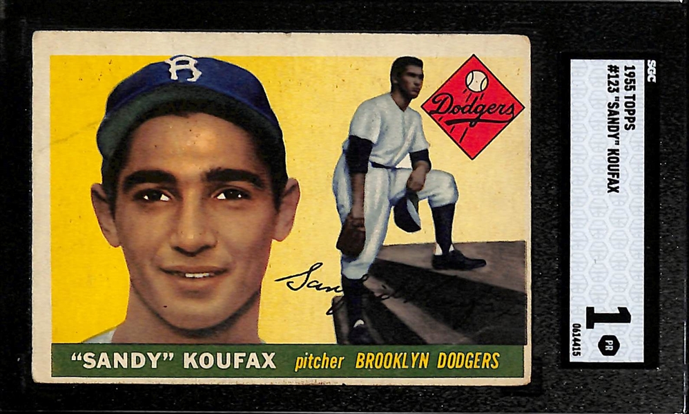 1955 Topps Sandy Koufax #123 Rookie Card Graded SGC 1