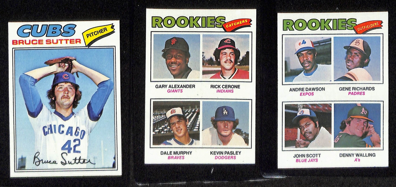 1977 Topps Baseball Complete 660 Card Set w. Dawson, Murphy Sutter RCs and More