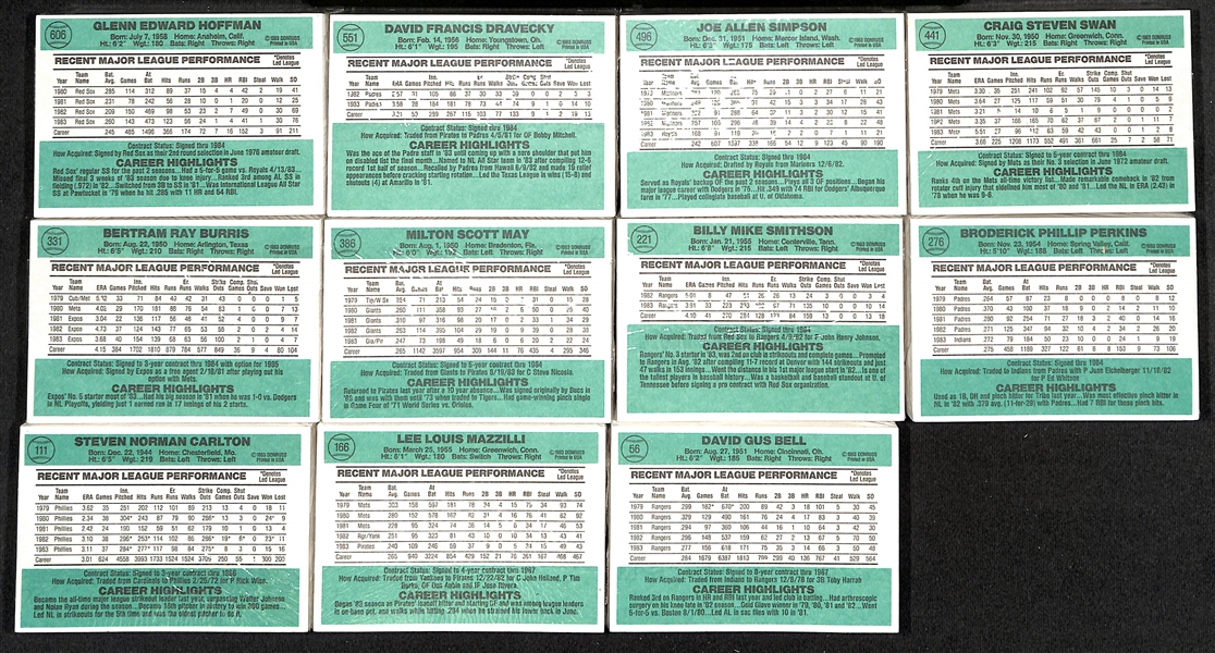 1984 Donruss Baseball Complete 660 Card Set w. Mattingly Rookie