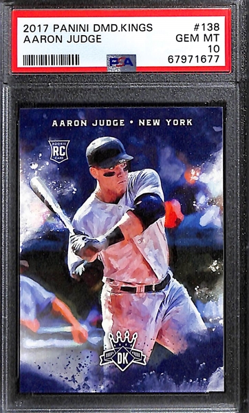 Lot of (2) PSA Graded Aaron Judge Rookie Cards w. 2017 Diamond Kings #138 PSA 10