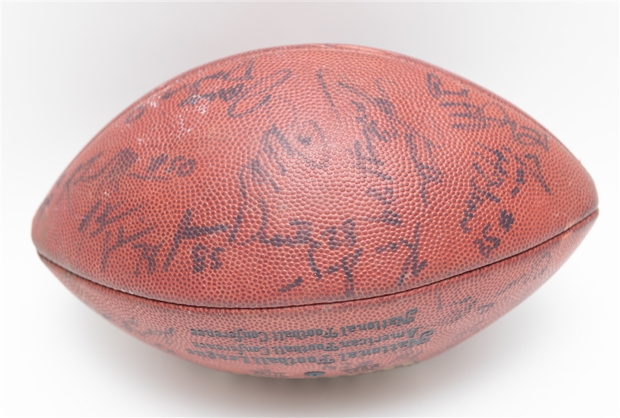 Kareem Abdul-Jabbar Autographed Spalding Basketball & 2002-03 NY Jets Team Signed Football (JSA Auction Letter)