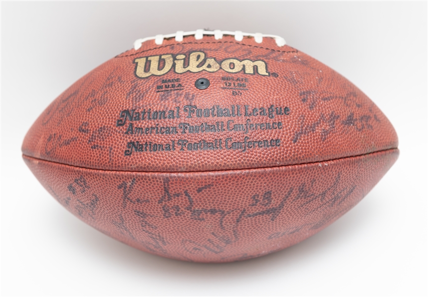 Kareem Abdul-Jabbar Autographed Spalding Basketball & 2002-03 NY Jets Team Signed Football (JSA Auction Letter)