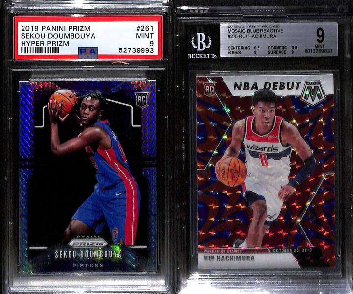 Lot of (5) Mixed Sport Graded Rookies w. Dwayne Wade, Zion, Anna Kournikova