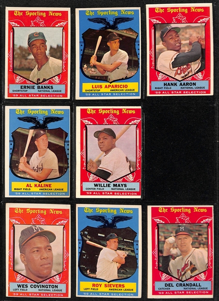 1959 Topps Baseball Set (Missing Only 2 Cards - Mantle #10, Mantle All-Star #564) w. 5 Graded Cards - Mostly VG-EX+ w. Bob Gibson RC SGC 4 and Willie Mays SGC 6.5