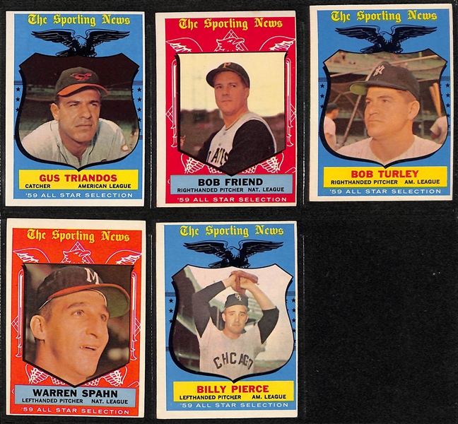 1959 Topps Baseball Set (Missing Only 2 Cards - Mantle #10, Mantle All-Star #564) w. 5 Graded Cards - Mostly VG-EX+ w. Bob Gibson RC SGC 4 and Willie Mays SGC 6.5