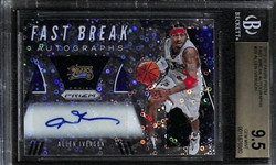 2019-20 Prizm Fast Break Autographs #29 Allen Iverson Graded BGS 9.5 w. 10 Autograph
