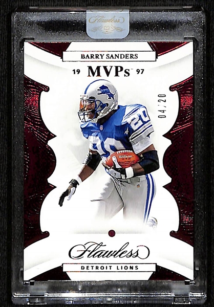 2020 Panini Flawless MVPs 97 Barry Sanders #4/20