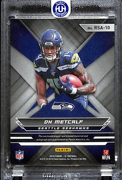 2019 Panini XR DK Metcalf Rookie Autograph Patch Card #2/30