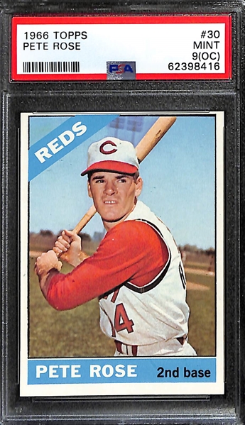 Pack-Fresh 1966 Topps Pete Rose #30 Graded PSA 9(OC) Mint!