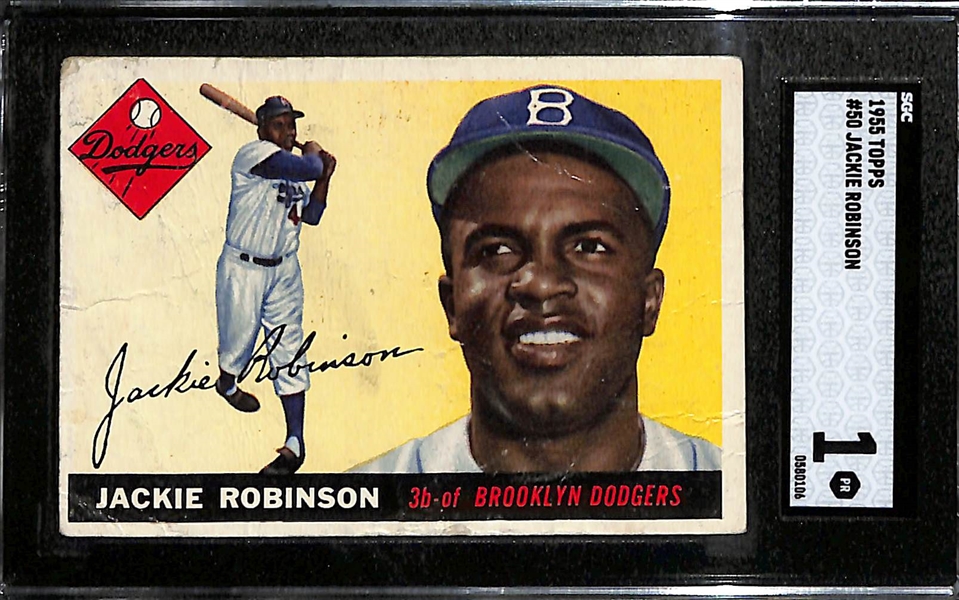 1954 Topps Jackie Robinson #50 Graded SGC 1