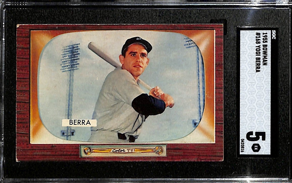 1955 Bowman Yogi Berra #168 Graded SGC 5