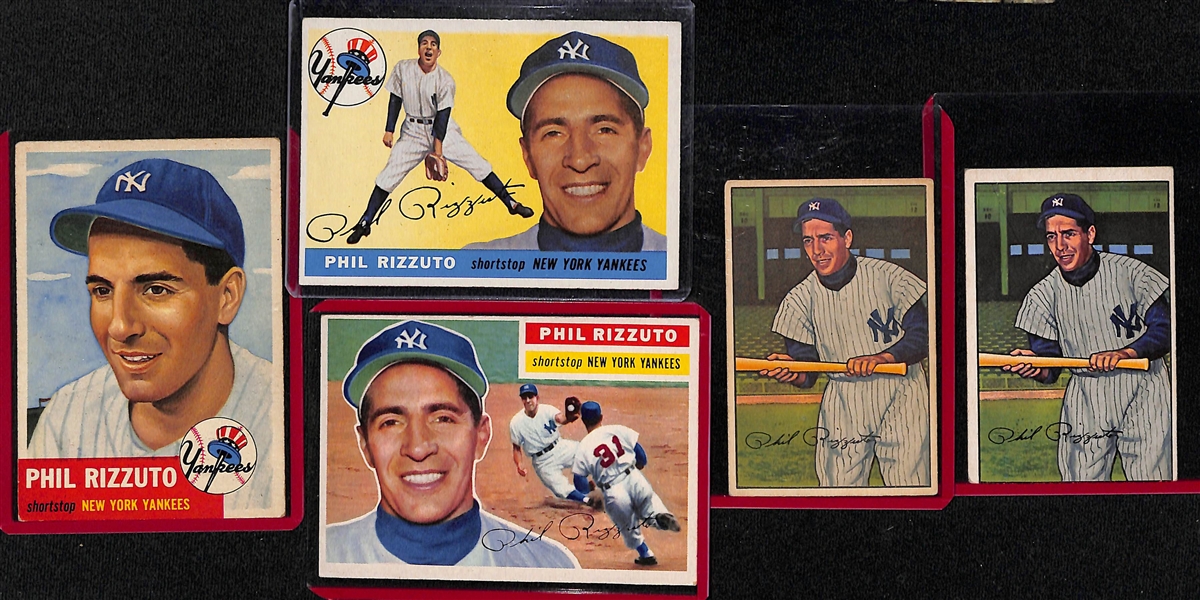 Lot of (20) Vintage 1950s & 60s Baseball Cards w. Rizzuto, Berra, Martin and Ford