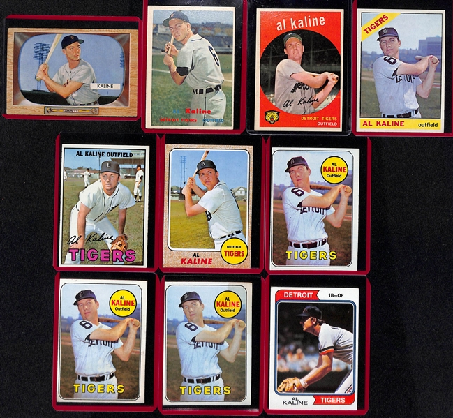 Lot of (19) Vintage Mostly 1950s & 60s Baseball Cards w. Ernie Banks and Al Kaline