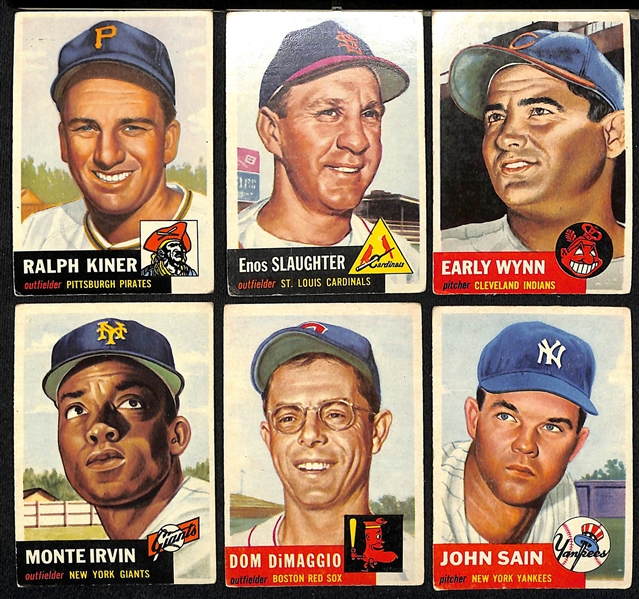 Lot of (34) 1953 Topps Baseball Cards w. Ralph Kiner