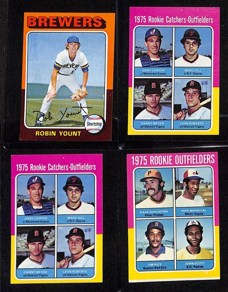 Lot of (12) Topps Baseball Rookies Cards from the 1970s w. 1975 Topps Robin Yount