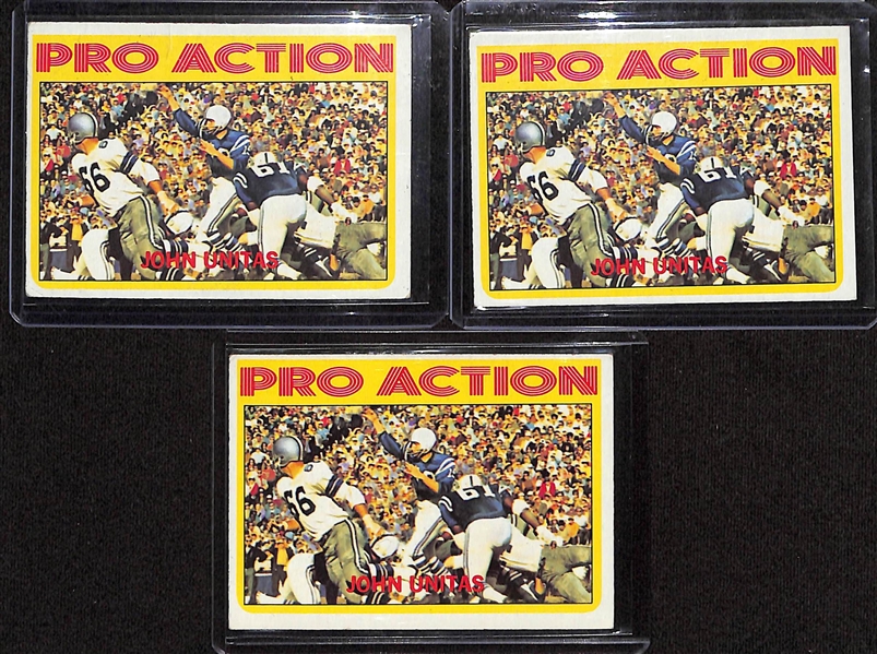 Lot of (11) Johnny Unitas Football Cards w. 1964 Philadelphia