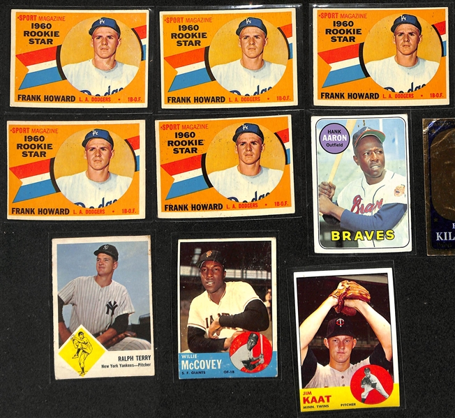 Lot of (100+) 1960 & (60) 1963 Topps Baseball Cards w. (5) 1960 Frank Howard Rookie Cards