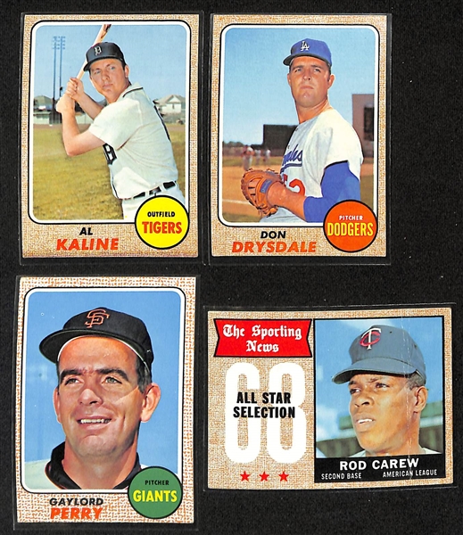 Lot of (600+) 1968 Topps Baseball Cards w. (2) Carl Yastrzemski Cards