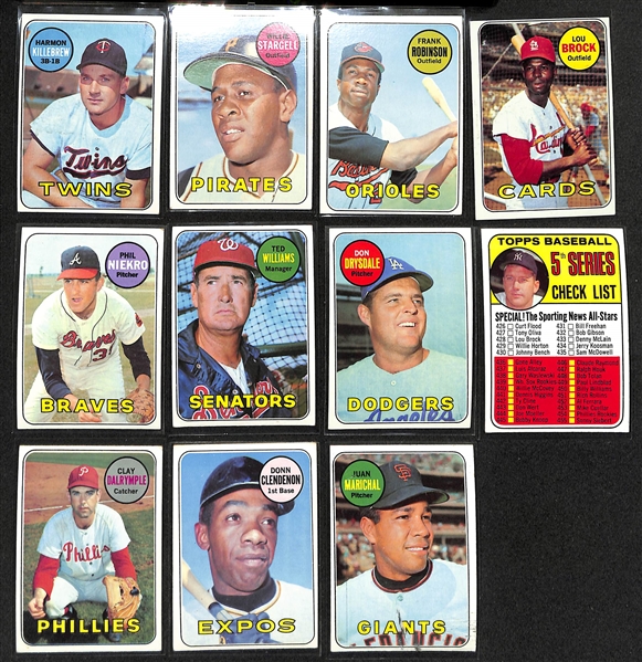  Lot of (500+) 1969 Topps Baseball Cards w. Harmon Killebrew