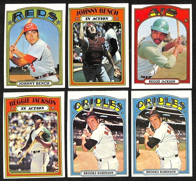  Lot of (750+) 1972 Topps Baseball Cards w. Johnny Bench