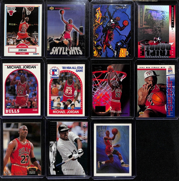 Lot of (45+) Michael Jordan Cards w. (4) PSA Graded w. 1990 Fleer All-Stars #5 PSA 7