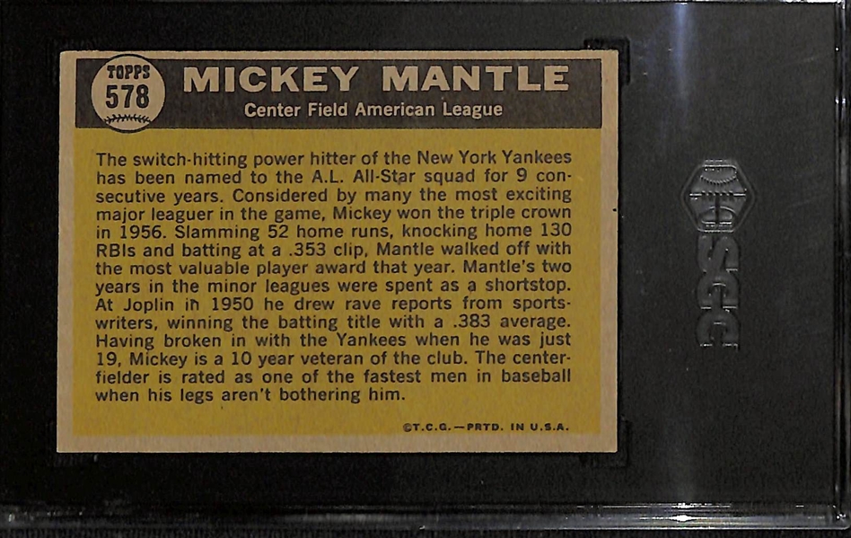 1961 Topps Mickey Mantle #578 Sporting News All-Star Graded SGC 4.5