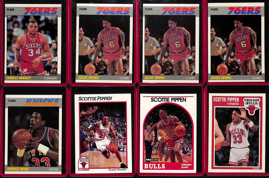 Lot of (65+) 1980s & 90s Basketball Star Cards w. (4) Scottie Pippen and (2) 1981 Topps Larry Bird 2nd Year Cards