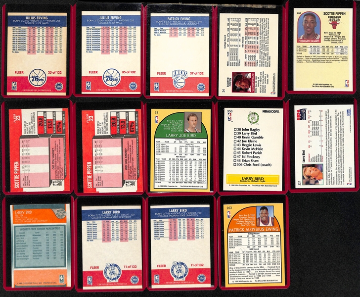 Lot of (65+) 1980s & 90s Basketball Star Cards w. (4) Scottie Pippen and (2) 1981 Topps Larry Bird 2nd Year Cards