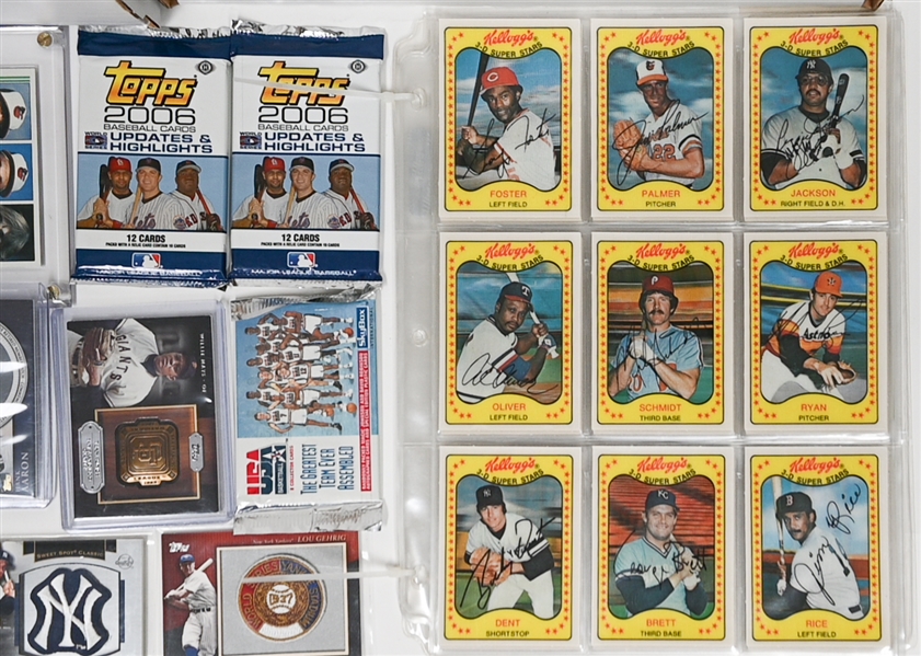 Lot of 1981 Baseball Sets Including (2) Topps Traded, Donruss Set w. Rickey Henderson PSA 8, Many Inserts, Packs and More