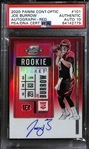 2020 Panini Contenders Optic Ticket Red Joe Burrow Autograph Rookie Card #/199 PSA Authentic Auto 10