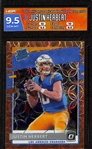 2020 Panini Donruss Optic Rated Rookie Orange Scope #153 Justin Herbert HGA 9.5