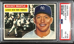 1956 Topps Mickey Mantle #135 (Gray Back) Graded PSA 4