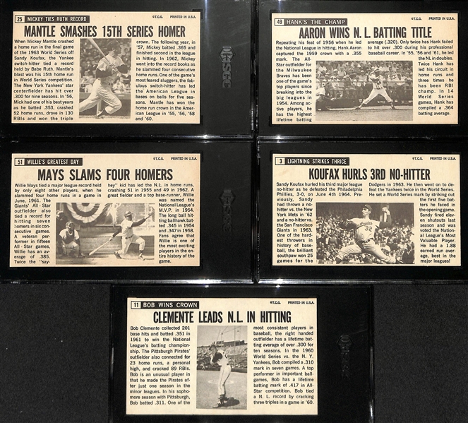 High Grade 1964 Topps Giants Baseball Complete Set (Mostly Pack Fresh) w. 5 SGC Graded (Mantle 8; Aaron 8.5; Mays 9; Koufax 8.5; Clemente 7)