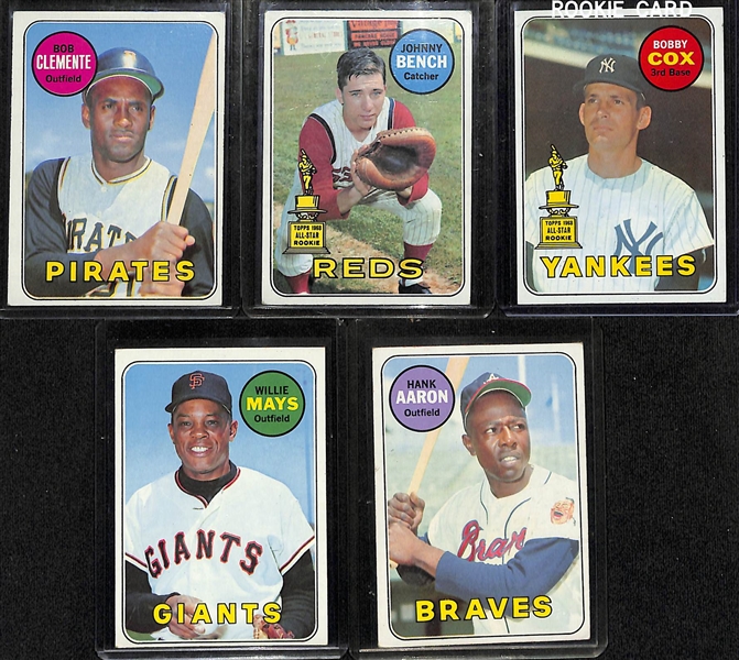 1969 Topps Baseball Card Complete Set of 664 Cards w. #597 Rollie Fingers RC SGC 7 & #260 Reggie Jackson RC SGC 2