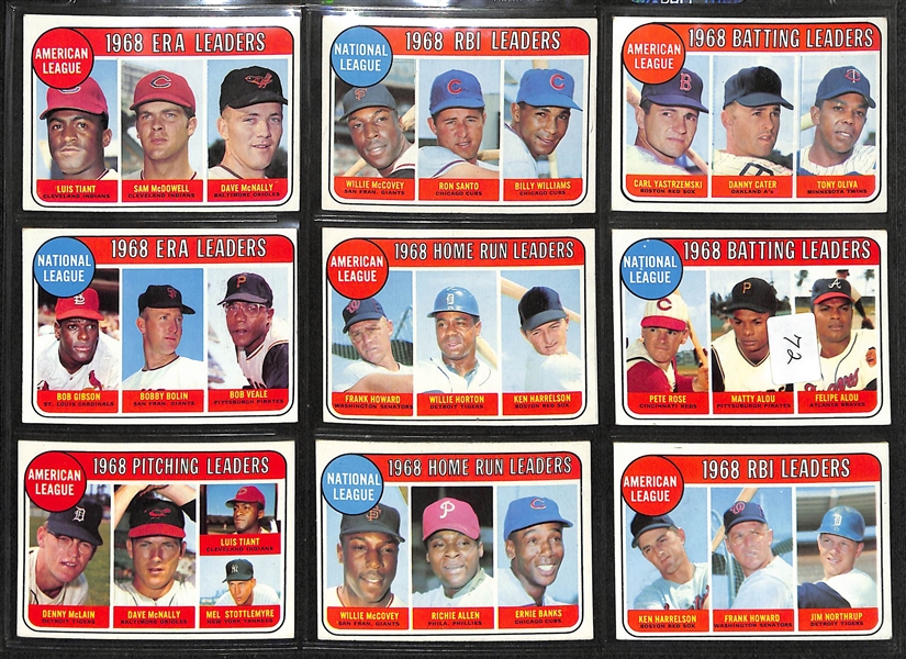 1969 Topps Baseball Card Complete Set of 664 Cards w. #597 Rollie Fingers RC SGC 7 & #260 Reggie Jackson RC SGC 2