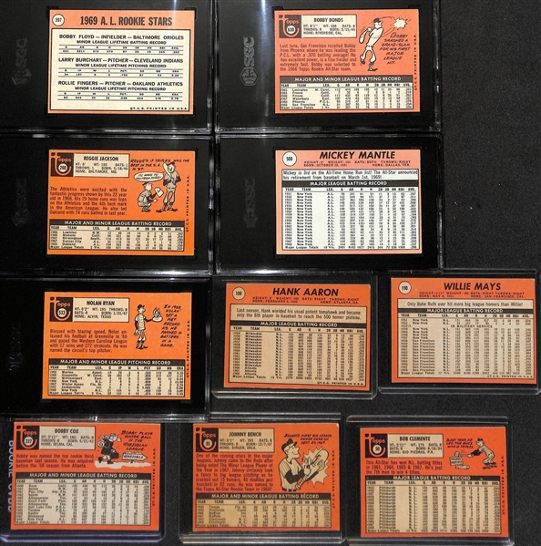 1969 Topps Baseball Card Complete Set of 664 Cards w. #597 Rollie Fingers RC SGC 7 & #260 Reggie Jackson RC SGC 2