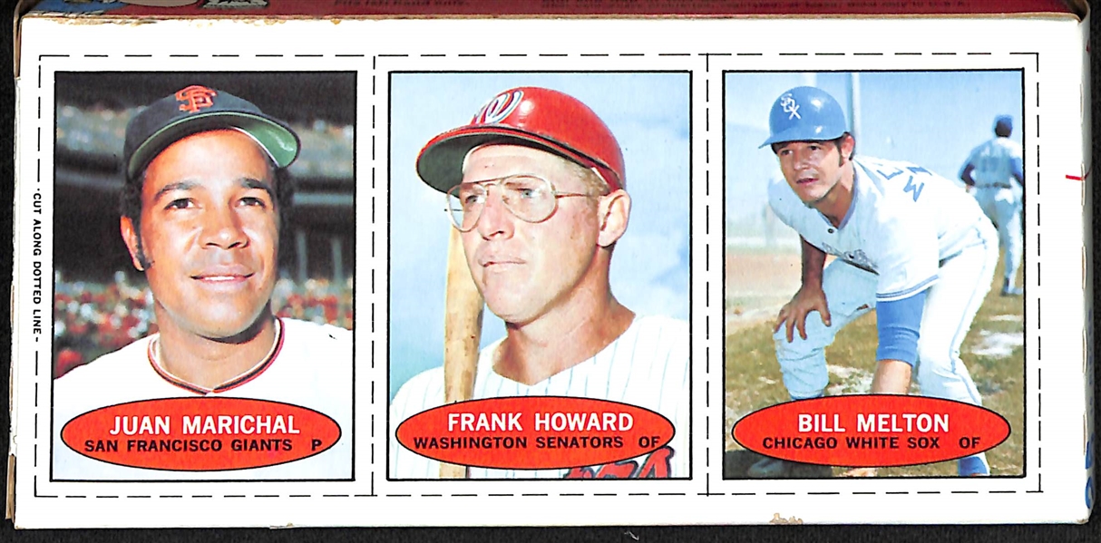 1971 Complete Bazooka Box Featuring Juan Marichal, Frank Howard, & Bill Melton