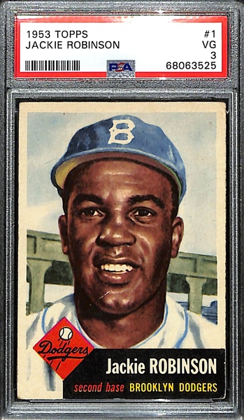 1953 Topps Jackie Robinson #1 Graded PSA 3