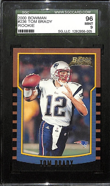2000 Bowman Tom Brady #236 Rookie Card Graded SGC 9 Mint