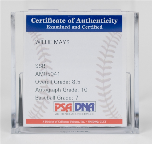 Willie Mays Signed Official AL Baseball - PSA/DNA COA & Graded 8.5 (Auto Grade 10, Baseball Grade 7)