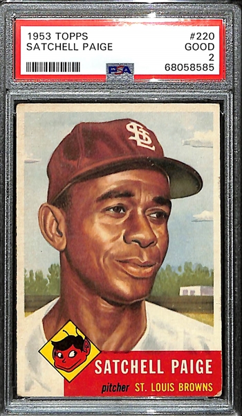 1953 Topps Satchell Paige #220 Graded PSA 2